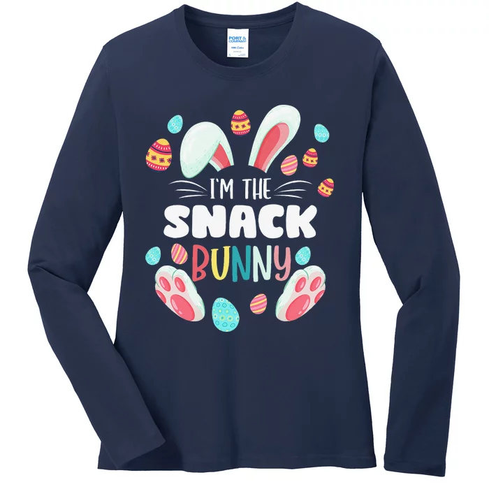 I'm The Snack Bunny Matching Family Easter Party Ladies Long Sleeve Shirt