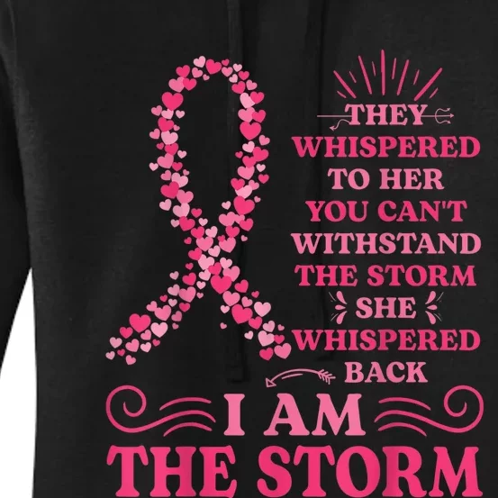 I'm The Storm Warrior Pink Ribbon Wo Breast Cancer Women's Pullover Hoodie