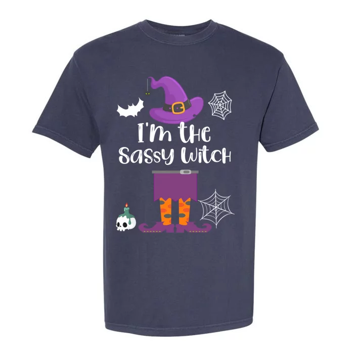 Im The Sassy Witch Halloween Matching Group Costume Funny Gift Garment-Dyed Heavyweight T-Shirt