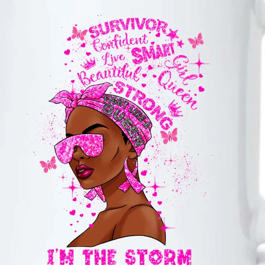 I'm The Storm Black Melanin Breast Cancer Warrior Pink Cool Gift Black Color Changing Mug