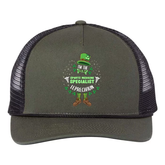 Im The Sports Medicine Specialist Leprechaun St Patricks Day Gift Retro Rope Trucker Hat Cap