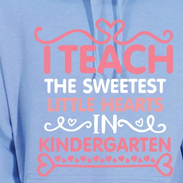 I Teach Sweetest Hearts In Kindergarten Teacher Valentines Gift Unisex Surf Hoodie