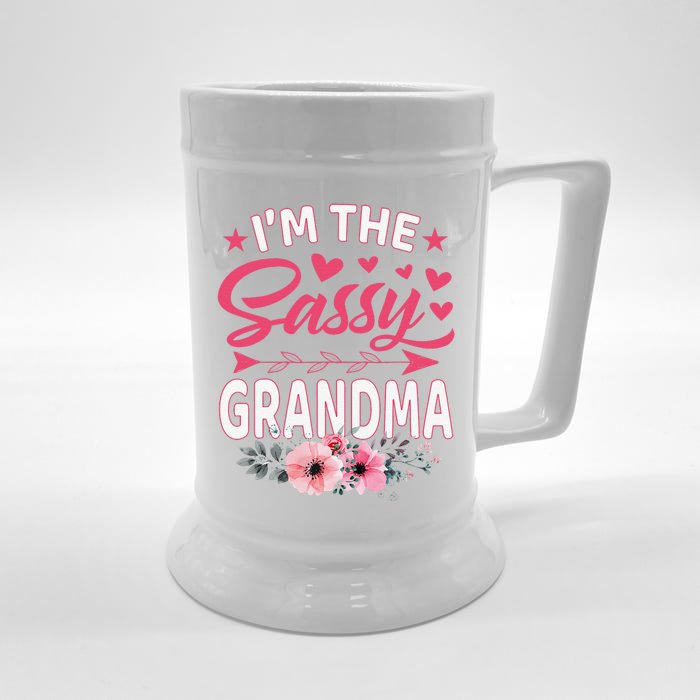 I'm The Sassy Grandma Mother's Day Gift Front & Back Beer Stein