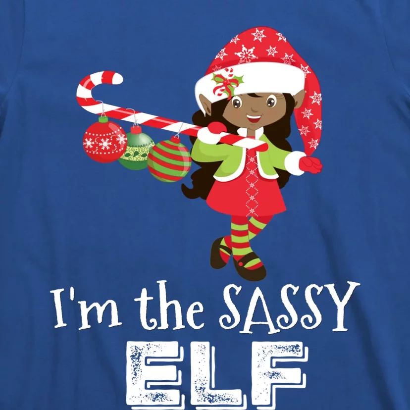 Im The Sassy Elf African American 5 Matching Christmas Gift T-Shirt