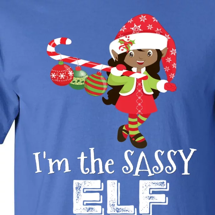 Im The Sassy Elf African American 5 Matching Christmas Gift Tall T-Shirt