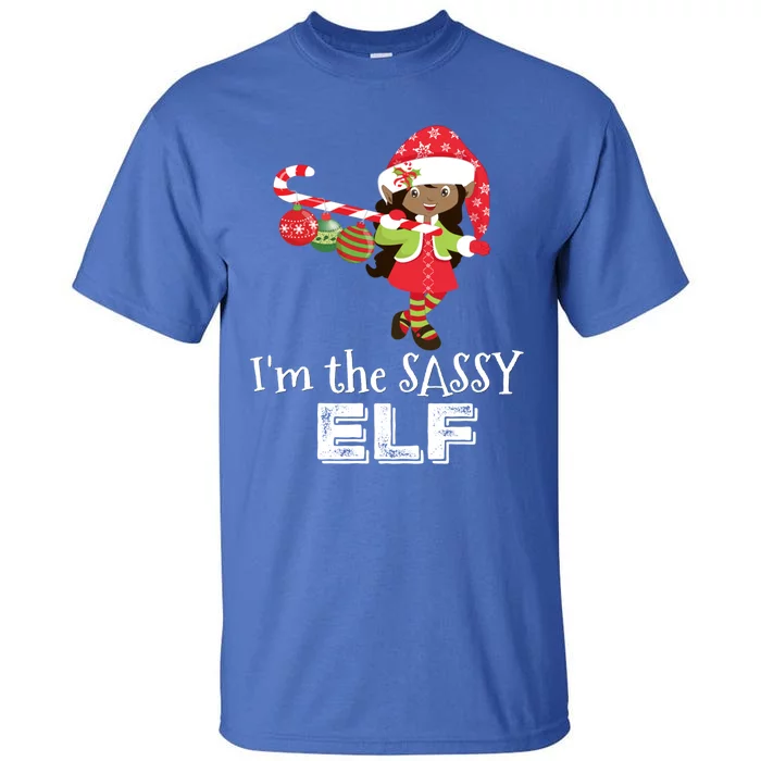 Im The Sassy Elf African American 5 Matching Christmas Gift Tall T-Shirt