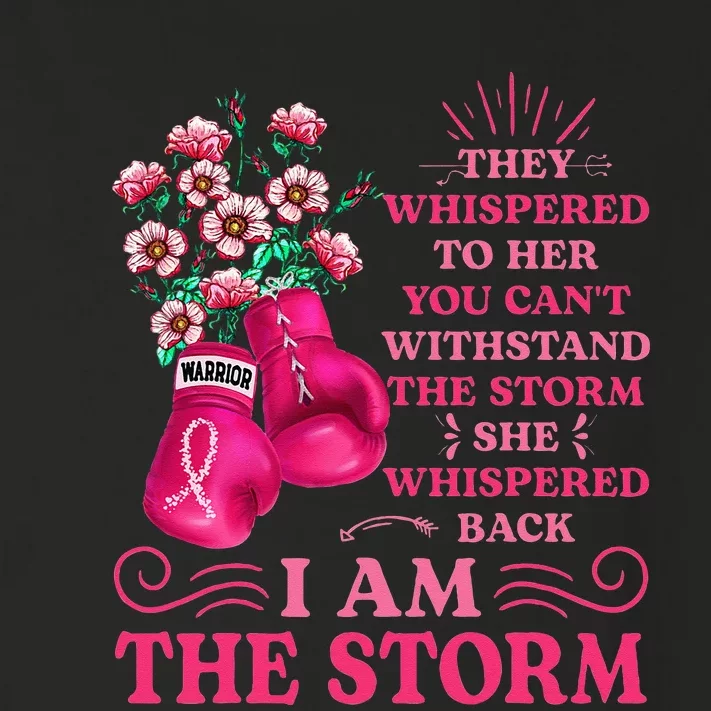 Im The Storm Boxing Warrior Pink Ribbon Women Breast Cancer Toddler Long Sleeve Shirt