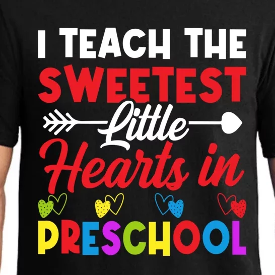 I Teach Sweetest Hearts In Preschool Teacher Valentines Day Great Gift Pajama Set