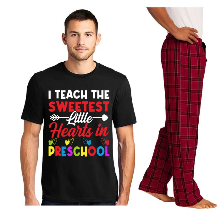 I Teach Sweetest Hearts In Preschool Teacher Valentines Day Great Gift Pajama Set