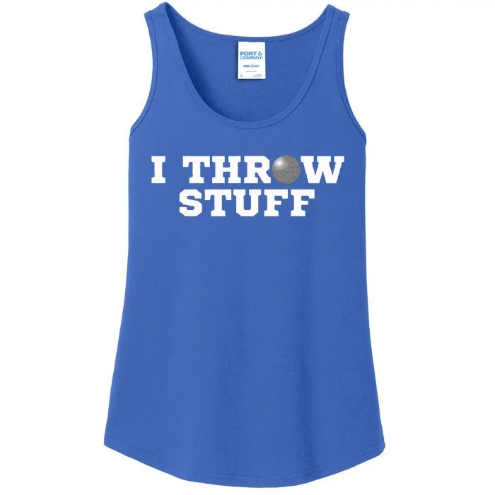 I Throw Stuff Shot Put Athlete Throwing Ladies Essential Tank