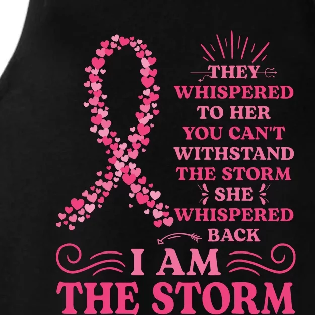 Im The Storm Warrior Pink Ribbon Breast Cancer Ladies Tri-Blend Wicking Tank