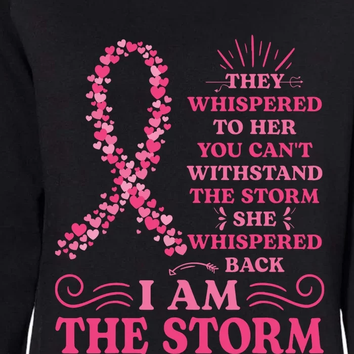 Im The Storm Warrior Pink Ribbon Breast Cancer Womens California Wash Sweatshirt