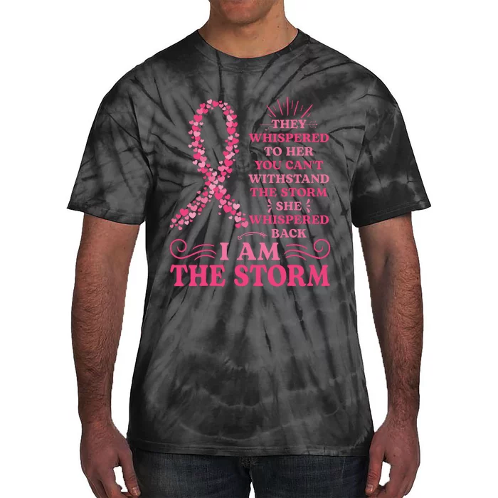 Im The Storm Warrior Pink Ribbon Breast Cancer Tie-Dye T-Shirt