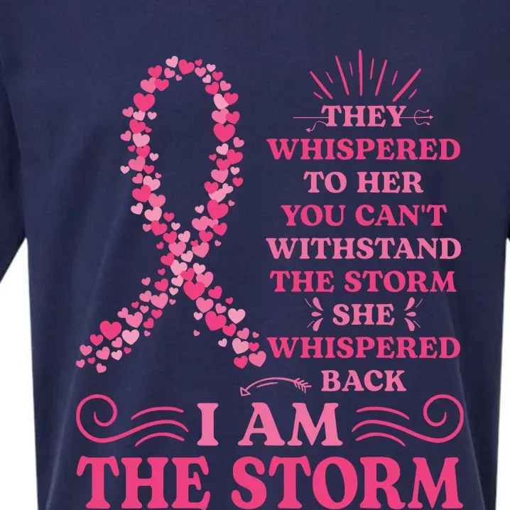 Im The Storm Warrior Pink Ribbon Breast Cancer Sueded Cloud Jersey T-Shirt