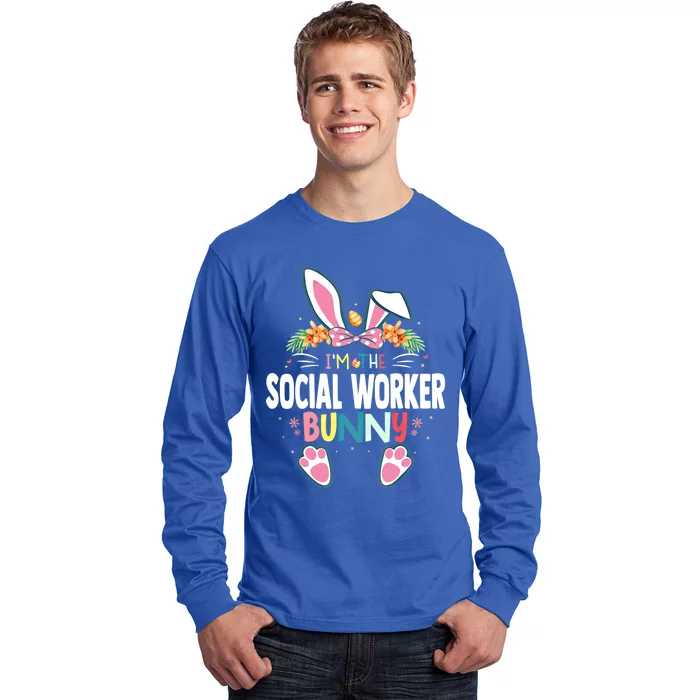 I'm The Social Worker Bunny Easter Day Rabbit Matching Gift Long Sleeve Shirt