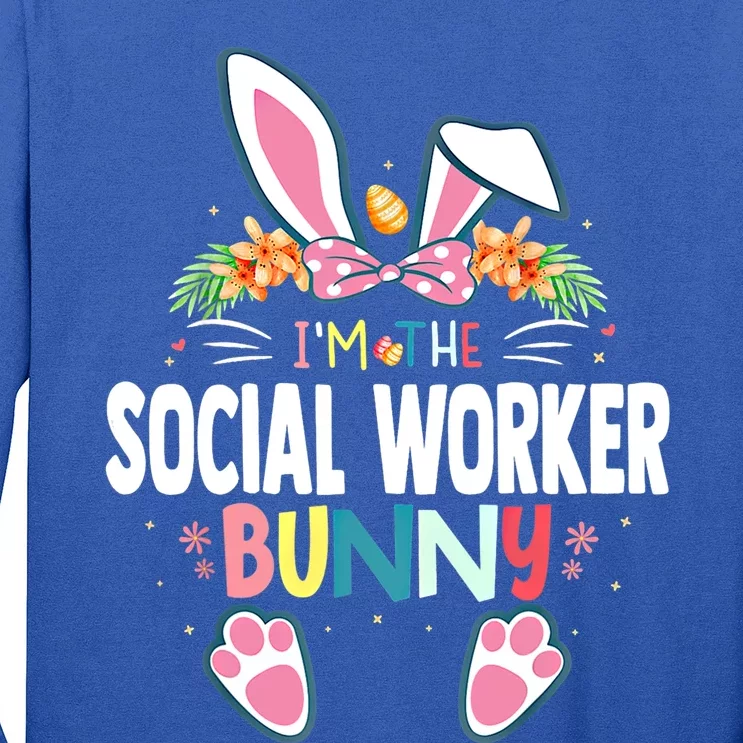 I'm The Social Worker Bunny Easter Day Rabbit Matching Gift Long Sleeve Shirt