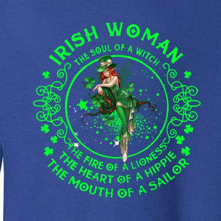 Irish The Soul Of A Witch St Patricks Day Lover Gift Toddler Sweatshirt