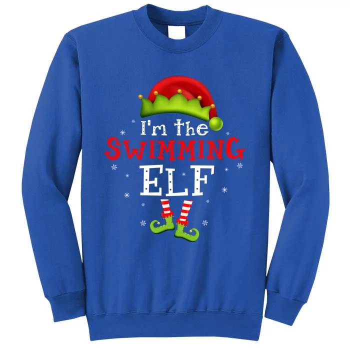 I'm The Swimming Funny Group Matching Christmas Pajamas Funny Gift Tall Sweatshirt