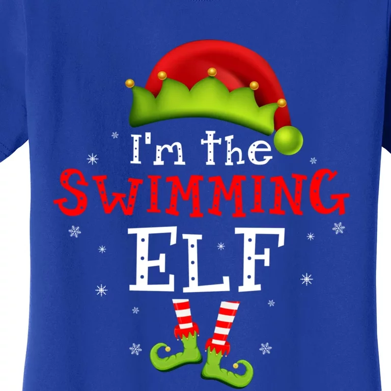 I'm The Swimming Funny Group Matching Christmas Pajamas Funny Gift Women's T-Shirt