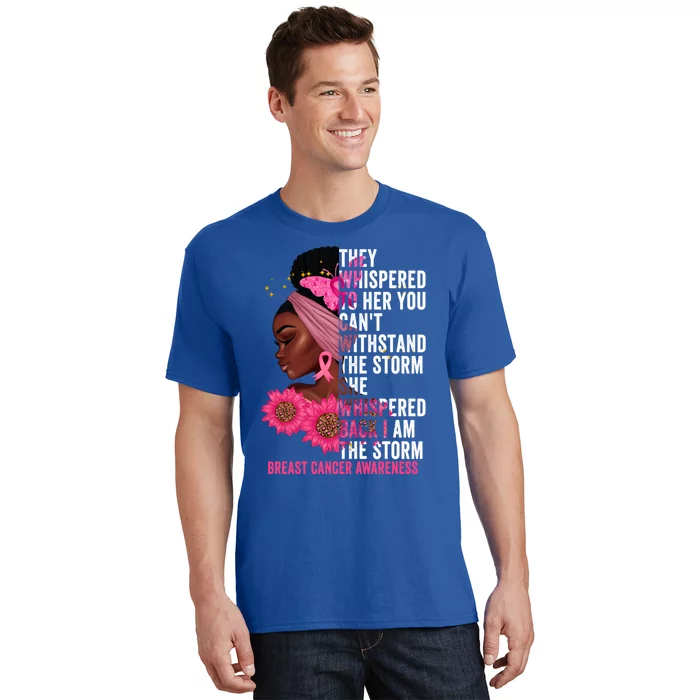 I'm The Storm Black Breast Cancer Survivor Pink Ribbon Gift T-Shirt