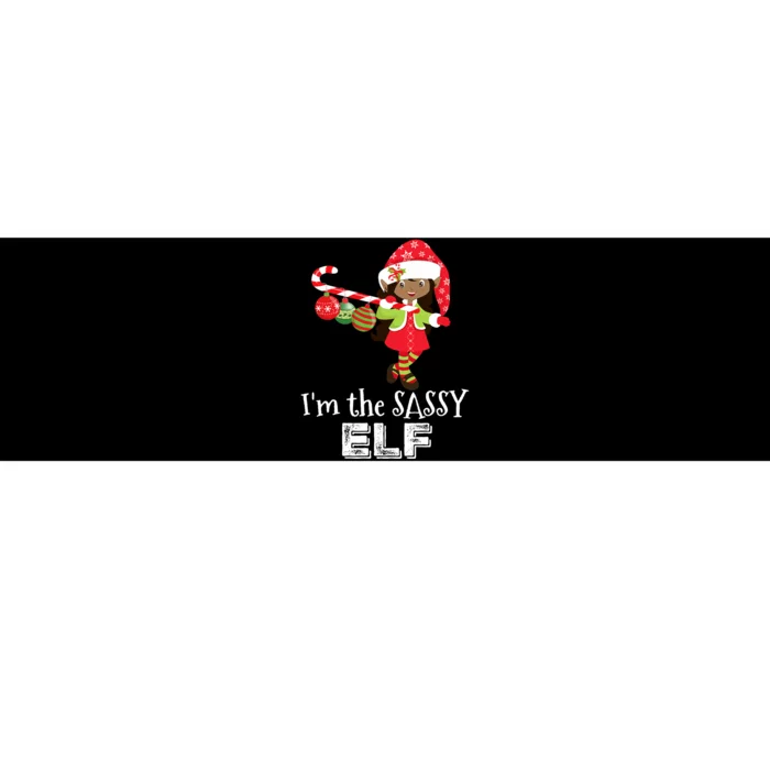 Im The Sassy Elf African American Christmas Bumper Sticker