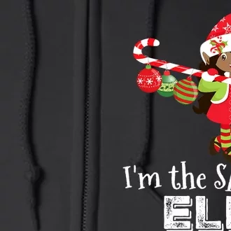 Im The Sassy Elf African American Christmas Full Zip Hoodie