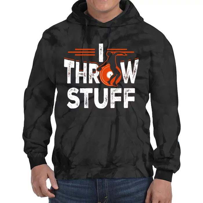 I Throw Stuff Discus Track And Field Athlete Throwers Sport Tie Dye Hoodie