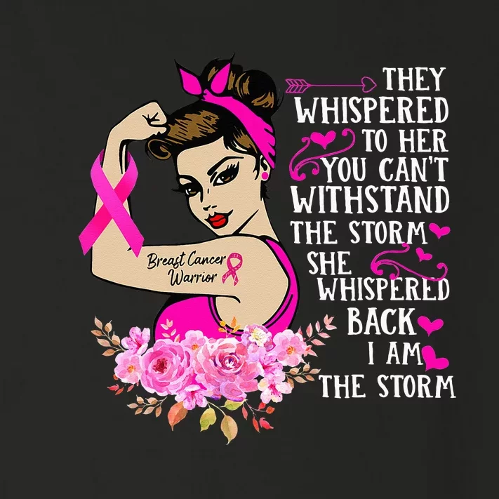 I'm The Storm Strong  Breast Cancer Warrior Pink Ribbon Toddler Long Sleeve Shirt