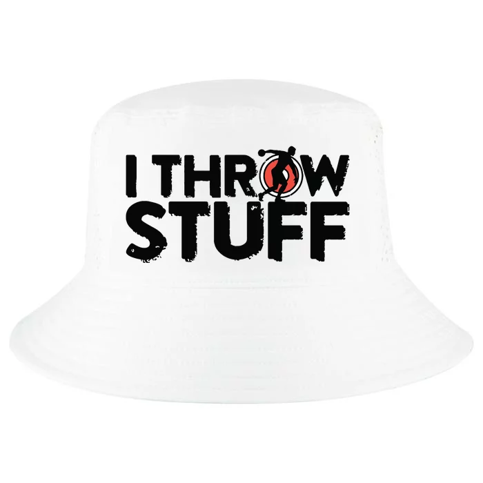 I Throw Stuff Shot Put Athlete Throwing Discus Track Field Cool Comfort Performance Bucket Hat