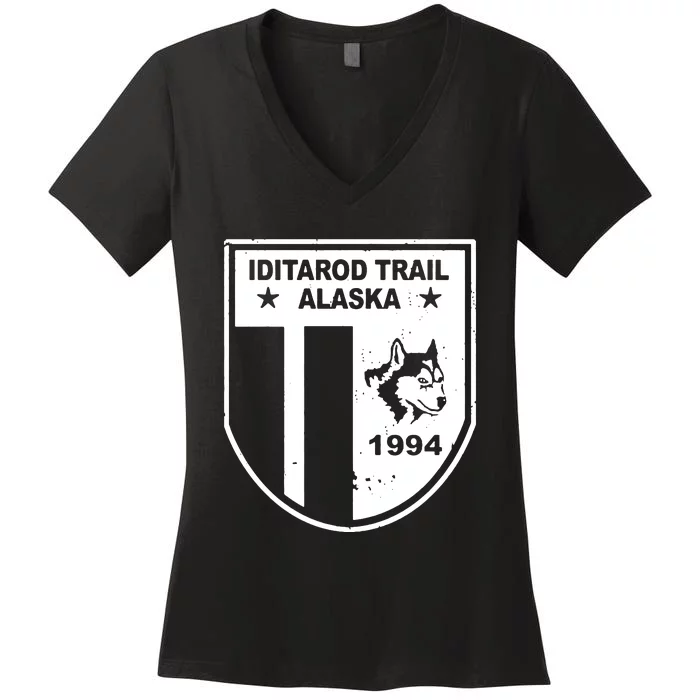 Iditarod T Shirt Iditarod Trail Shirt Alaska Sled Dog Shirt Vintage T Shirt Women's V-Neck T-Shirt