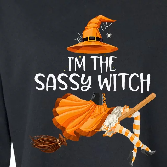 IM The Sassy Witch Girl Halloween Matching Cropped Pullover Crew