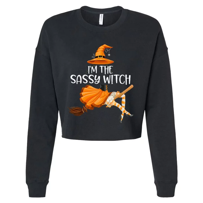 IM The Sassy Witch Girl Halloween Matching Cropped Pullover Crew