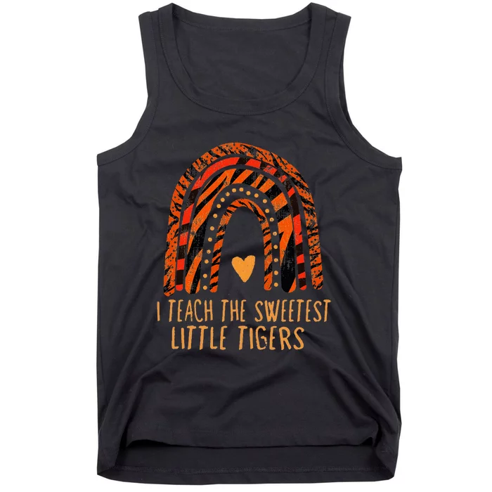 I Teach Sweetheart I Teach The Sweetest Little Tigers Tank Top