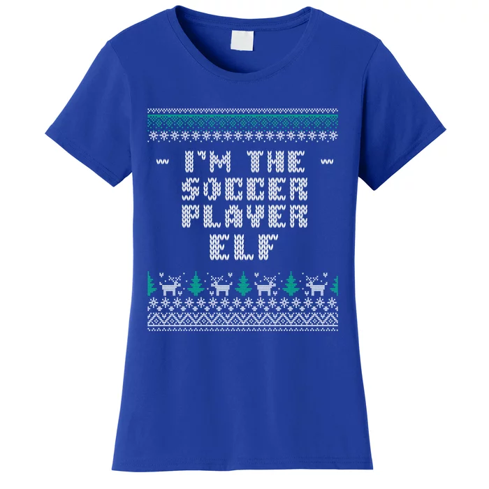 I'm The Soccer Player Elf Christmas Soccer Lover Xmas Gift Women's T-Shirt