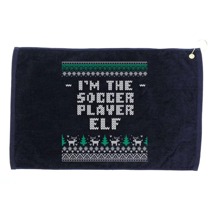 I'm The Soccer Player Elf Christmas Soccer Lover Xmas Gift Grommeted Golf Towel