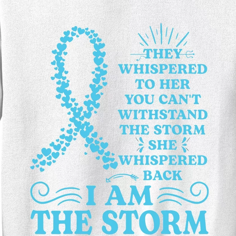 IM The Storm Warrior Teal Ribbon Women Ovarian Cancer Gift Sweatshirt