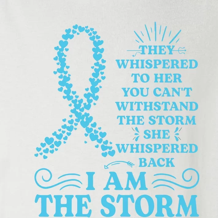 IM The Storm Warrior Teal Ribbon Women Ovarian Cancer Gift Toddler Long Sleeve Shirt