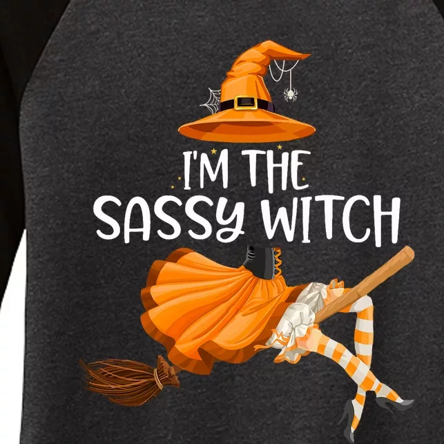 IM The Sassy Witch Girl Funny Halloween Matching Costume Women's Tri-Blend 3/4-Sleeve Raglan Shirt