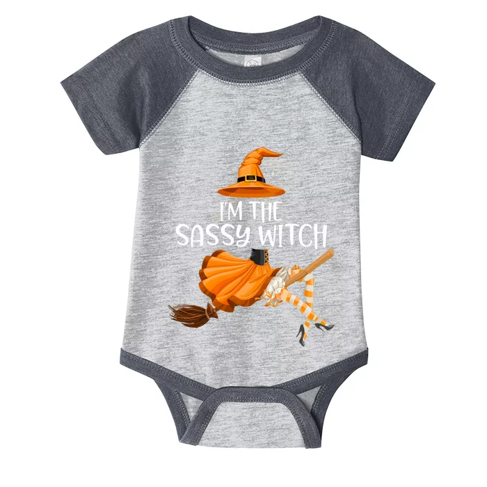 IM The Sassy Witch Girl Funny Halloween Matching Costume Infant Baby Jersey Bodysuit