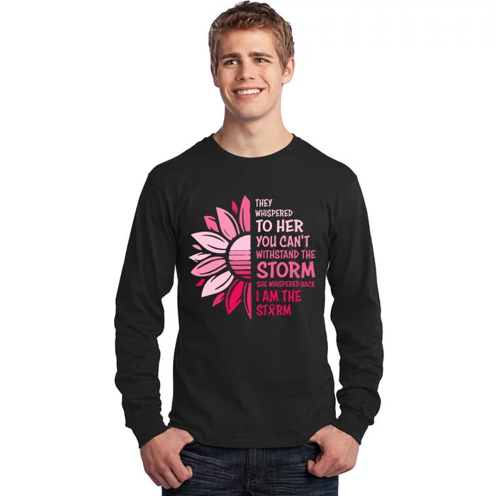 Im The Storm Warrior Pink Ribbon Breast Cancer Awareness Tall Long Sleeve T-Shirt