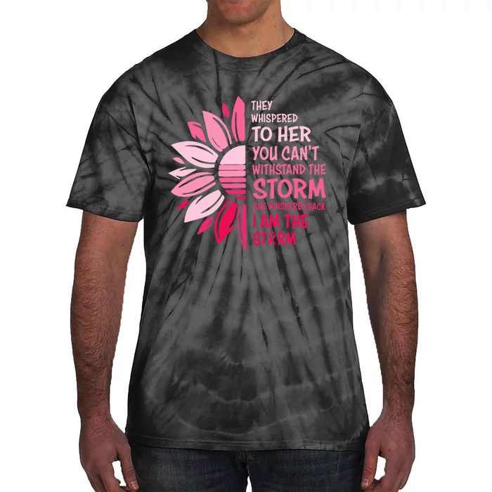 Im The Storm Warrior Pink Ribbon Breast Cancer Awareness Tie-Dye T-Shirt