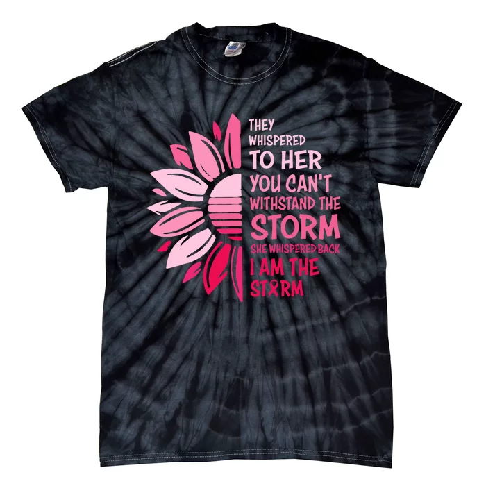 Im The Storm Warrior Pink Ribbon Breast Cancer Awareness Tie-Dye T-Shirt