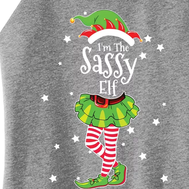 Im The Sassy Elf Matching Christmas Costume Women’s Perfect Tri Rocker Tank