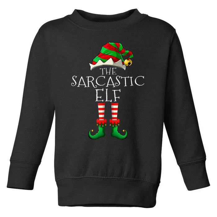 I'm The Sarcastic Elf Cute Family Christmas Matching Toddler Sweatshirt