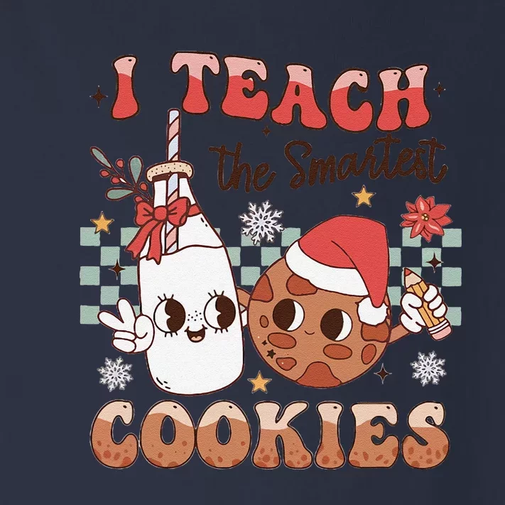 I Teach Smartest Cookies Teacher Christmas Milk And Cookies Toddler Long Sleeve Shirt