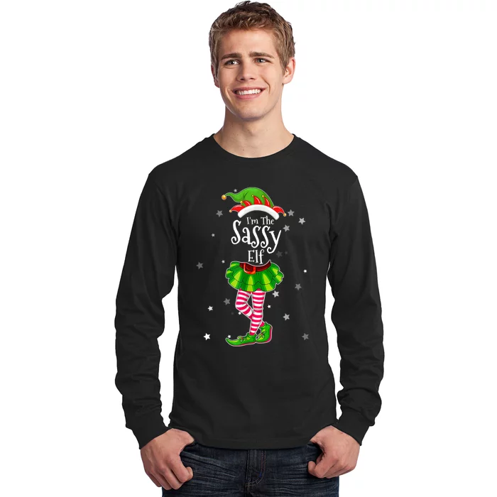 I'm The Sassy Elf Matching Christmas Costume Shirt Long Sleeve Shirt