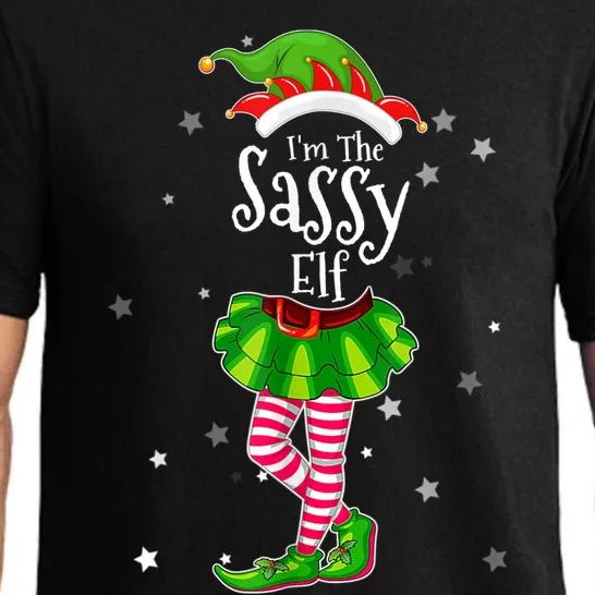 I'm The Sassy Elf Matching Christmas Costume Shirt Pajama Set