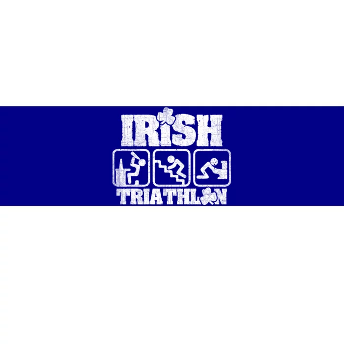 Irish Triathlon Shamrock St Patrick's Day Ing Gift Bumper Sticker