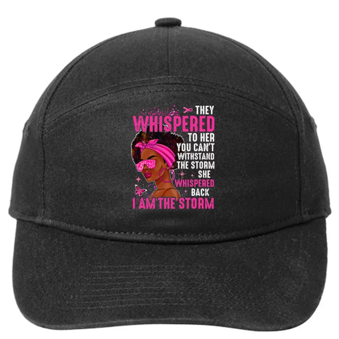 I'm The Storm Strong Wo Survivor Breast Cancer Awareness 7-Panel Snapback Hat