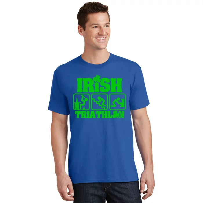 Irish Triathlon Shamrock St Patrick's Day Ing Gift T-Shirt